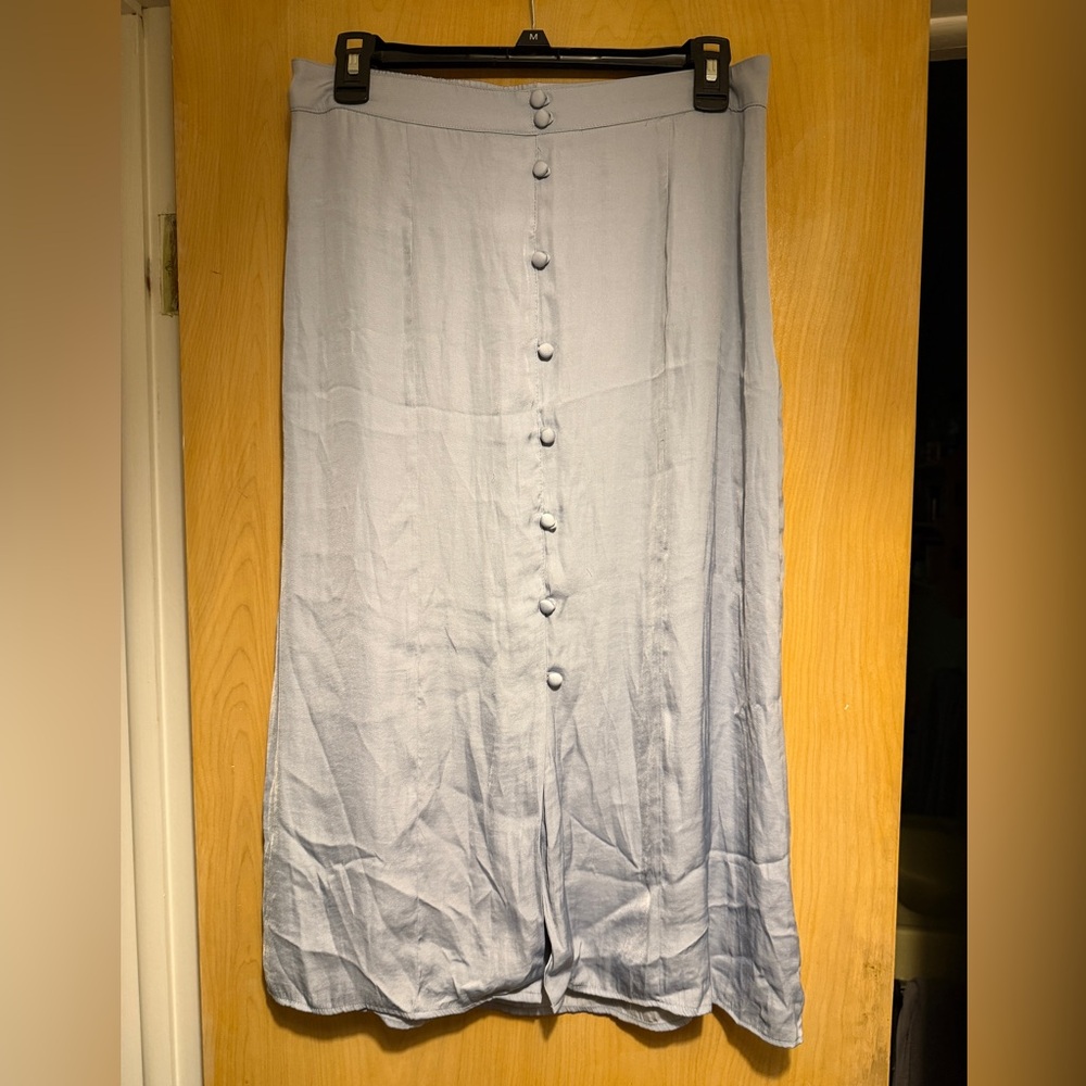 LC by Lauren Conrad Light Blue Button-Front Women's Skirt Size M